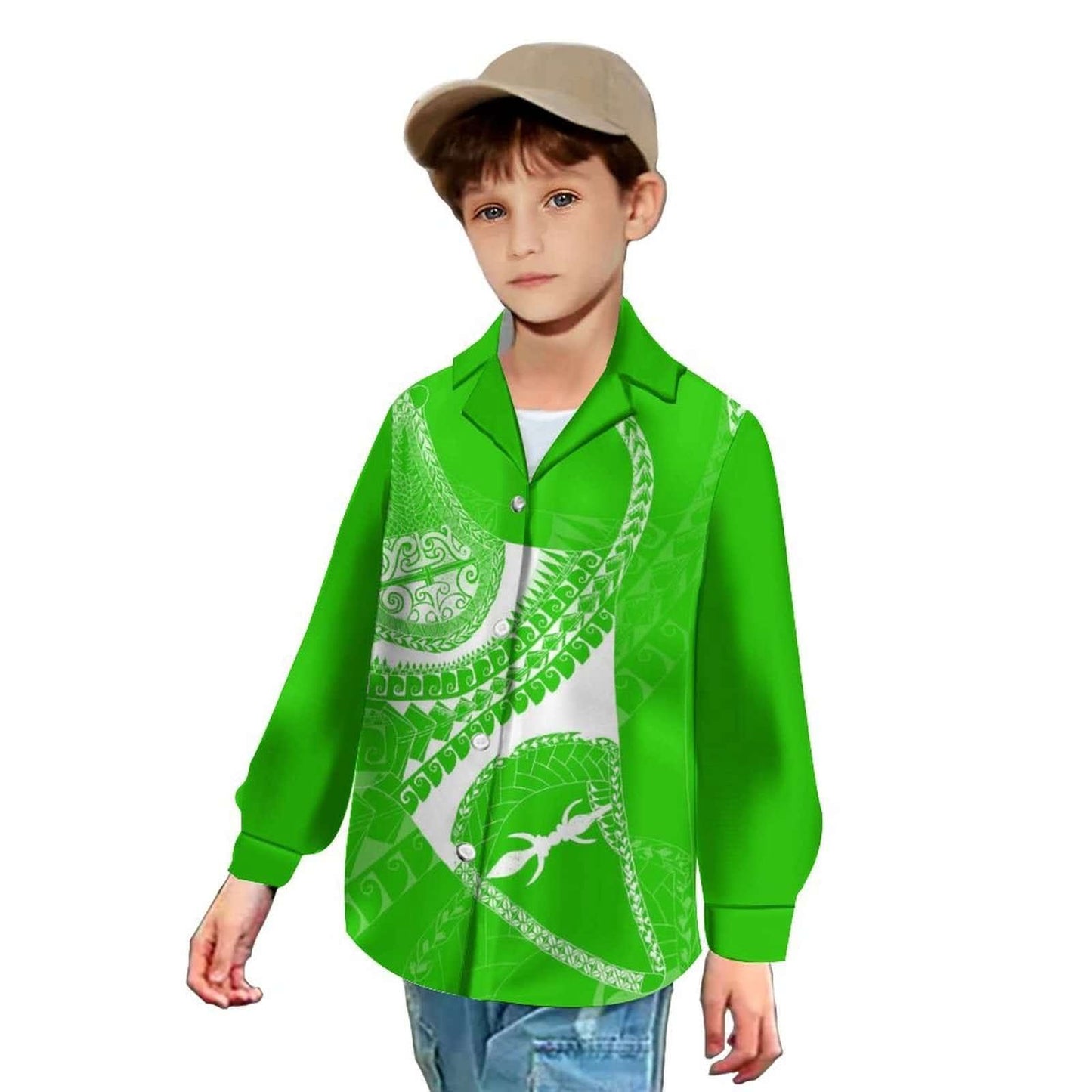 Chemise enfant manches longues art polynésien(6)