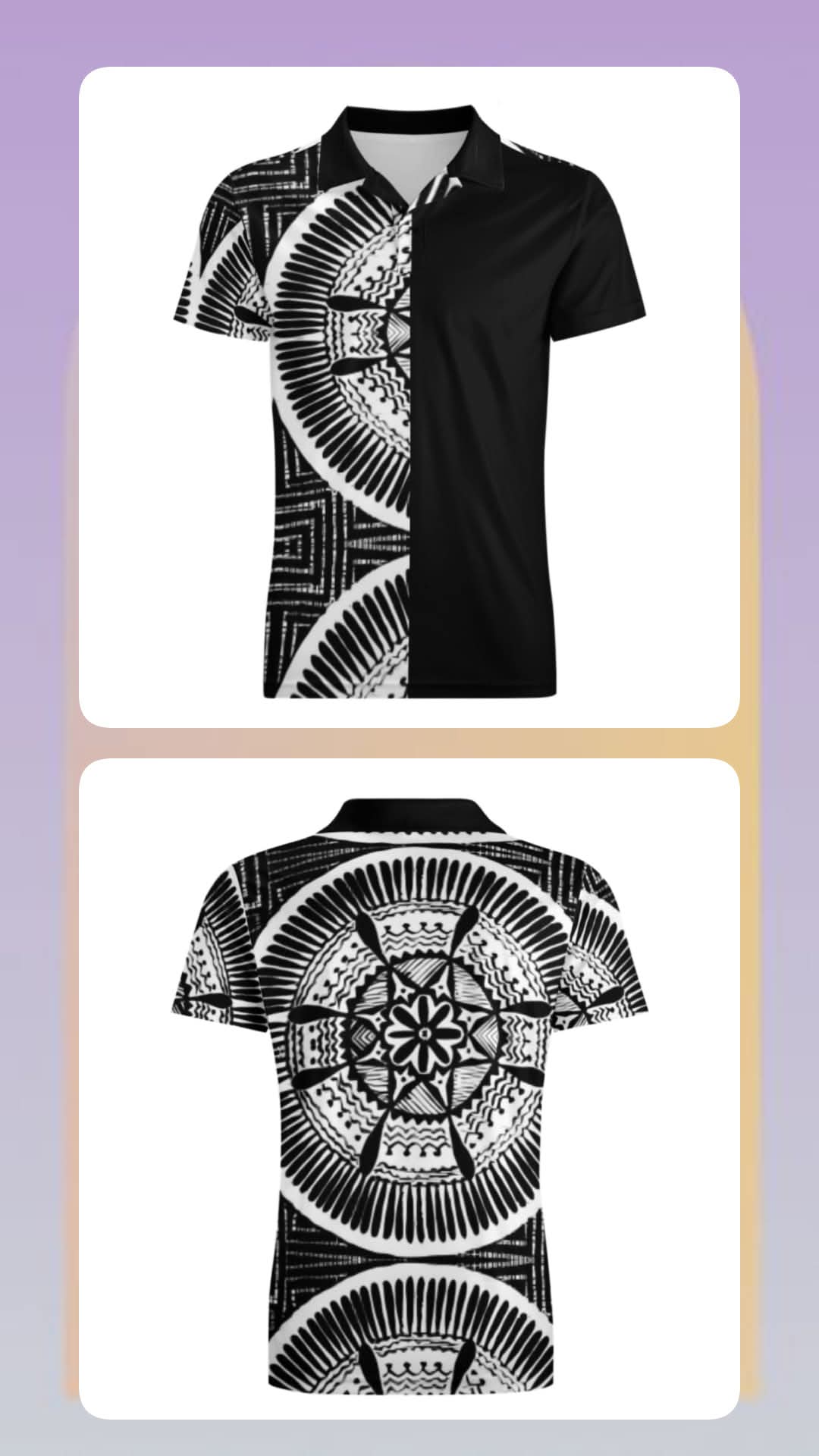 Polo homme tribal
